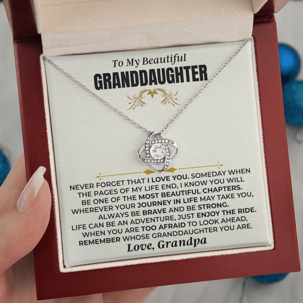 "Remember Whose Granddaughter You Are" - Love Knot Gift Set - SS477GP